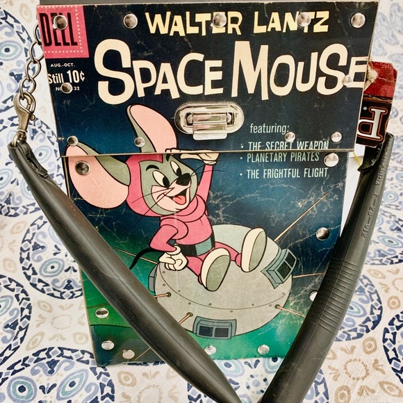 Vintage Purse Space Mouse Upcycled Cool NWT - Picture 4 of 14